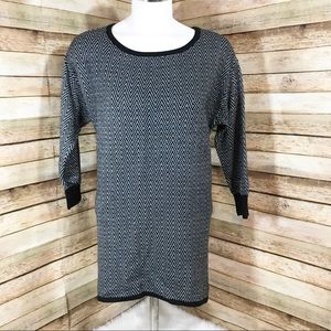 The Limited black and white sweater